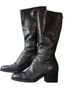 Born 100% Leather Black Boots Size 9 1/2 - photo 1
