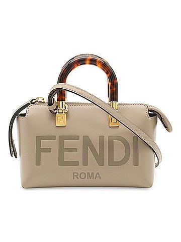 Fendi FENDI By The Way Mini Handbag Shoulder Bag Pouch Leather Greige 8BS067 (view 2)