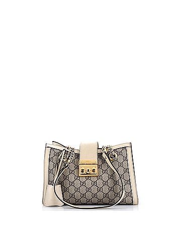 Gucci Padlock Chain Tote GG Coated Canvas with Leather Small (view 1)