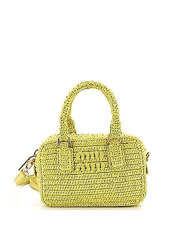 Miu Miu Arcadie Top Handle Bag Crochet Raffia Small (view 1)