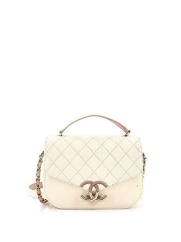 Chanel Thread Around Flap Bag Quilted Caviar Small (view 1)