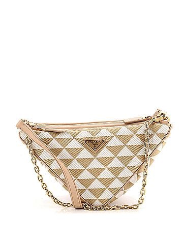 Prada Double Symbole Triangle Bag Leather and Jacquard Mini (view 1)