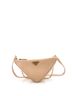 Prada Tan Double Symbole Triangle Bag Leather and Jacquard Mini One size - photo 4