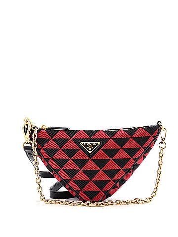 Prada Symbole Triangle Bag Leather and Jacquard Mini (view 1)