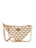 Prada Tan Double Symbole Triangle Bag Leather and Jacquard Mini One size - photo 1
