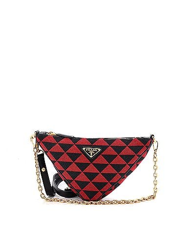 Prada Symbole Triangle Bag Leather and Jacquard Mini (view 1)