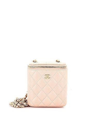Chanel Vertical Classic Vanity Case with Chain Quilted Caviar Mini (view 1)