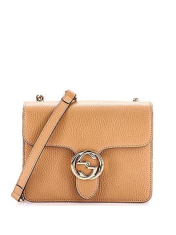 Gucci Interlocking Shoulder Bag Leather Small (view 1)