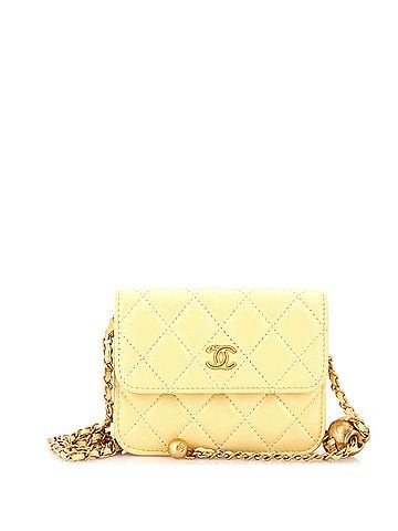 Chanel Pearl Crush Flap Clutch with Chain Quilted Lambskin Mini (view 1)