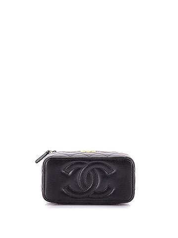 Chanel All Slide Long Vanity Case with Chain Quilted Lambskin Small (view 2)