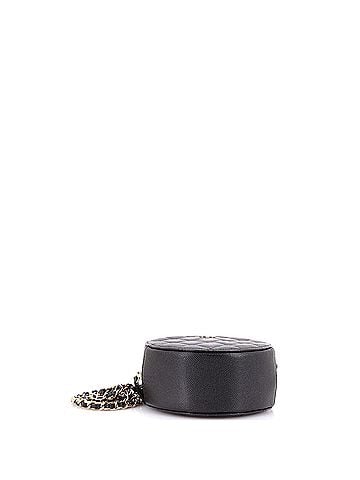Chanel Round Clutch with Chain Quilted Caviar Mini (view 2)
