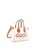 Gucci 100% Canvas Plain Tan Logo Shopper Tote Printed Canvas Small One size - photo 4