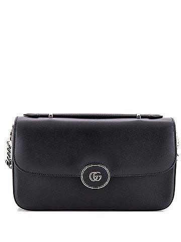 Gucci Petite GG Flap Shoulder Bag Leather Small (view 1)