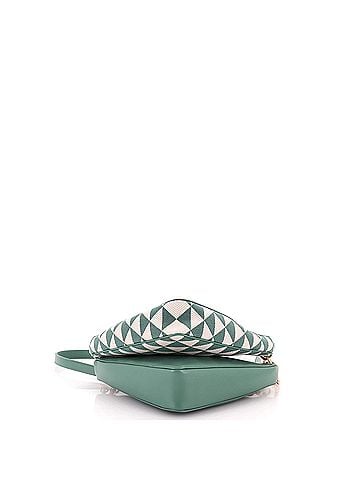 Prada Double Symbole Triangle Bag Leather and Jacquard Mini (view 2)