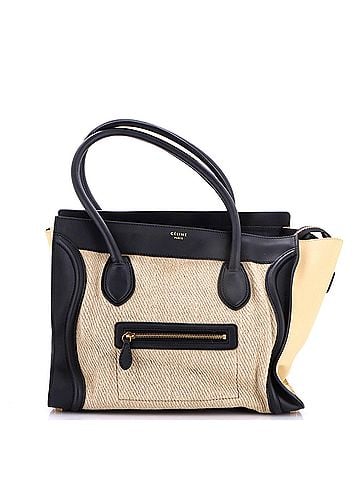 Céline Tricolor Shoulder Luggage Bag Canvas and Leather (view 1)