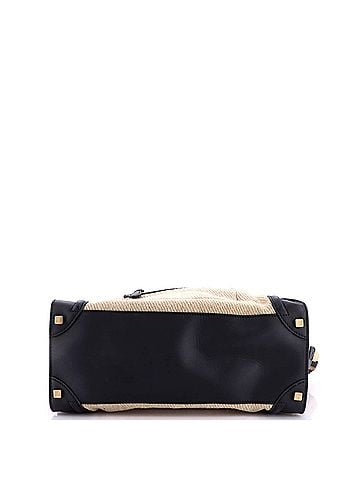 Céline Tricolor Shoulder Luggage Bag Canvas and Leather (view 2)