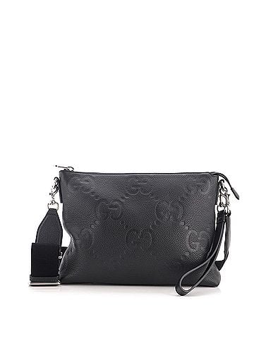 Gucci Zip Messenger Bag Jumbo GG Embossed Leather Medium (view 1)