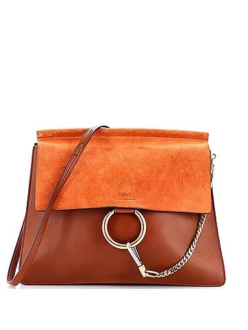 Chloé Faye Shoulder Bag Leather and Suede Medium (view 1)