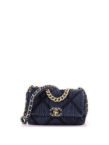 Chanel 19 Flap Bag Quilted Denim Medium (view 1)