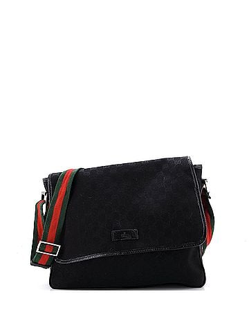 Gucci Web Strap Flap Messenger GG Canvas Medium (view 1)