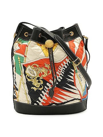 Gucci GUCCI Shoulder Bag, Scarf Pattern, Quilted Nylon, Black/Multicolor, 001.58.1432 (view 2)