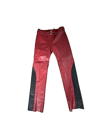 BCBGMAXAZRIA Rouge Leather Pants (view 1)