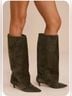 Steve Madden 100% Suede Green Boots Size 6 - photo 10