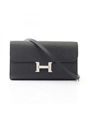 Hermès Hermes Constance Long To Go Shoulder Bag/Handbag, Veau Epsom Leather, Women's, Black (view 1)