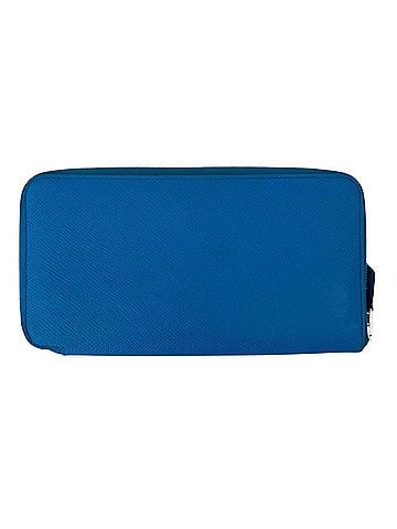 Hermès Hermes Azap Long Classic Veau Epsom Wallet, Blue Frida Rose Texas, Silver Hardware, Women's (view 2)