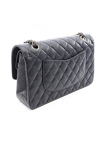 Chanel Chanel Matelassé Double Flap Shoulder Bag/Handbag, Caviar Leather (Grained Calfskin), Women's, Black (view 2)