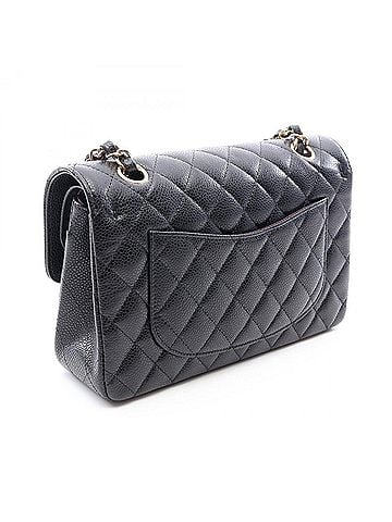 Chanel Chanel Matelassé Double Flap Shoulder Bag/Handbag, Caviar Leather (Grained Calfskin), Women's, Black (view 2)