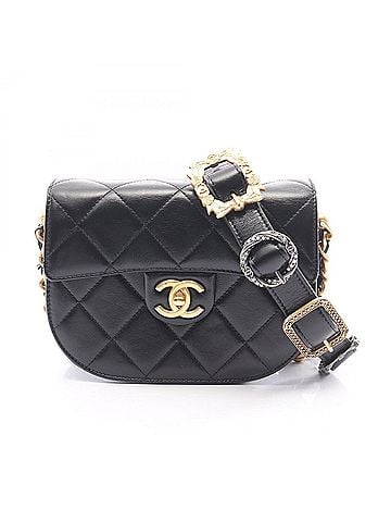 Chanel Chanel Matelassé Shoulder Bag/Handbag, Leather, Women's, Black (view 1)