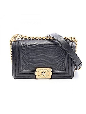 Chanel Chanel Boy Small Shoulder Bag Handbag Leather Women's Black A67085 (view 1)