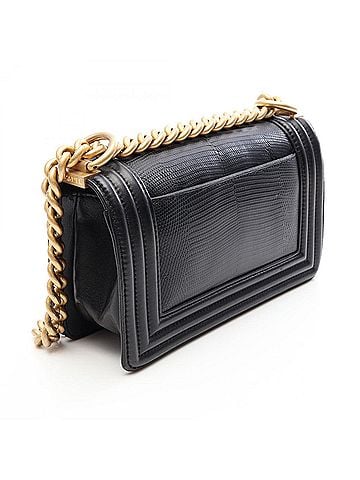 Chanel Chanel Boy Small Shoulder Bag Handbag Leather Women's Black A67085 (view 2)
