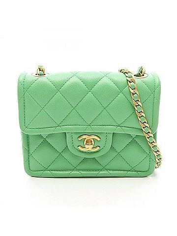 Chanel Chanel Matelassé Small Shoulder Bag/Handbag, Caviar Leather (Grained Calfskin), Women's, Green (view 1)