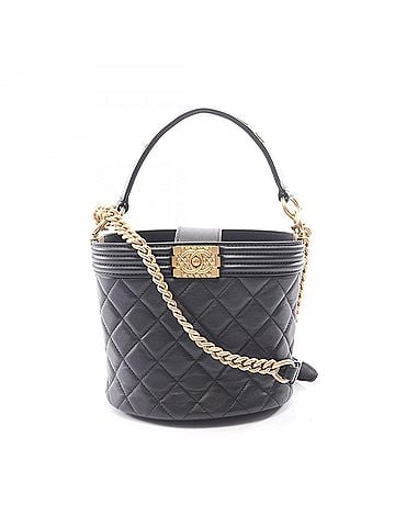 Chanel Chanel Boy 2-Way Shoulder Bag/Handbag, Lambskin Leather, Women's, Black (view 1)