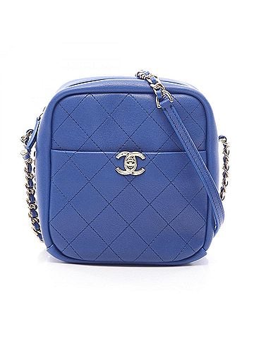 Chanel Chanel Matelassé Shoulder Bag/Handbag, Leather, Women's, Blue (view 1)