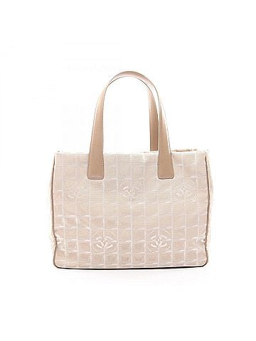Chanel Chanel New Travel Line MM Tote Bag Handbag Leather Nylon Canvas Women's Beige A15991 (view 1)