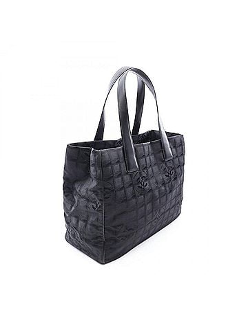 Chanel Chanel New Travel Line MM Tote Bag Handbag Nylon Leather Women's Black A15991 (view 2)