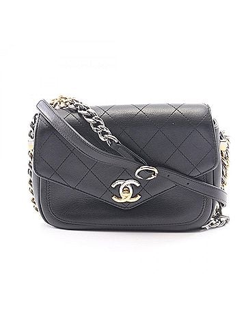 Chanel Chanel Matelassé Small Shoulder Bag Handbag Leather Women's Black (view 1)
