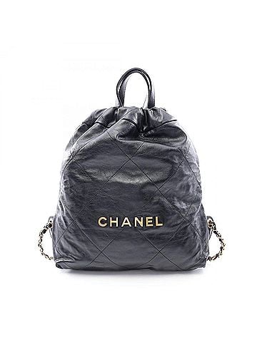 Chanel Chanel CHANEL 22 Backpack Rucksack Handbag Leather Women's Black (view 1)