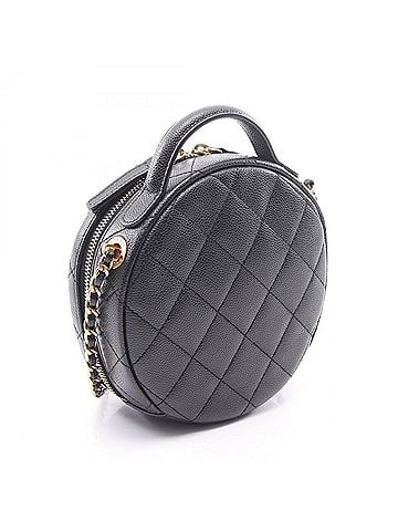 Chanel Chanel Matelassé Round 2-Way Shoulder Bag/Handbag, Caviar Leather (Grained Calfskin), Women's, Black, AS3875 (view 2)