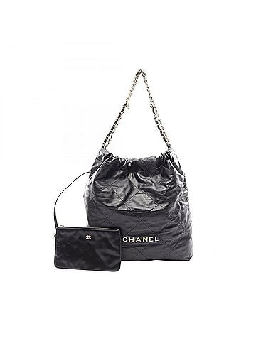 Chanel Chanel Matelassé 22 Large Shoulder Bag/Handbag, Leather, Women's, Black (AS3262) (view 1)