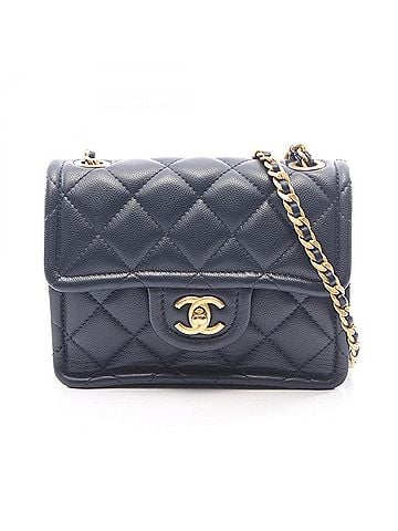 Chanel Chanel Matelassé Shoulder Bag/Handbag, Caviar Leather (Grained Calfskin), Women's, Navy (view 1)