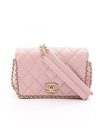 Chanel Chanel Matelassé Shoulder Bag/Handbag, Caviar Leather (Grained Calfskin), Women's, Pink (view 1)