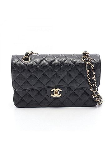 Chanel Chanel Matelassé Double Flap Shoulder Bag/Handbag, Caviar Leather (Grained Calfskin), Women's, Black, A01113 (view 1)