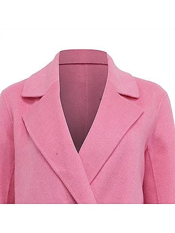 Theory Theory Double-Breasted Coat in Pink Wool (view 2)