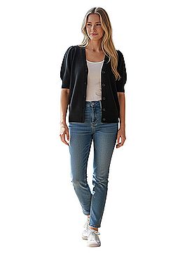 Madewell Madewell Cotton Cardigan 3/4 Sleeve Button-Down Shirt (view 2)