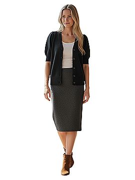 Madewell Madewell Cotton Cardigan 3/4 Sleeve Button-Down Shirt (view 1)