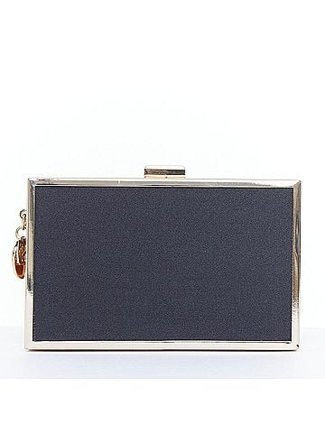 Giorgio Armani GIORGIO ARMANI 2020 Parfums black canvas gold frame minaudiere box clutch (view 1)